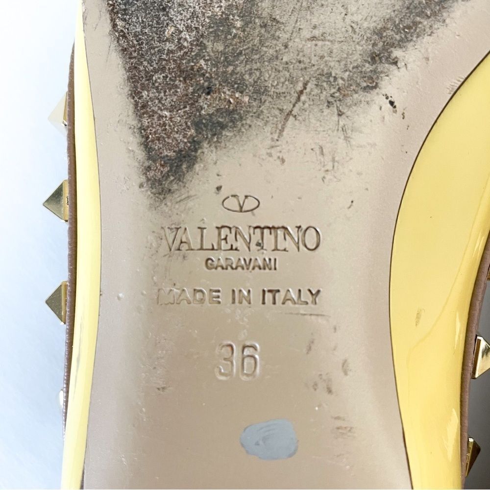 VALENTINO Garavani Rockstud Flats Yellow Lavender Purple - Picture 5 of 7